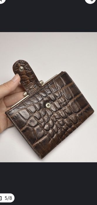 Кошелёк кожаный коричневый