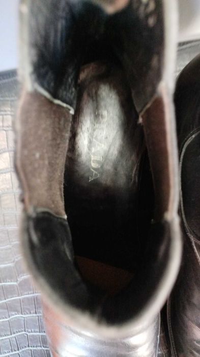 Prada botki naturalna skóra 44,5, wkladka 31 cm