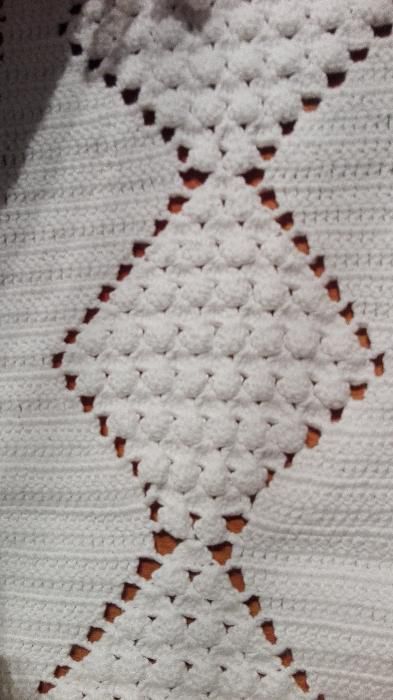 Colcha cama de casal de crochet