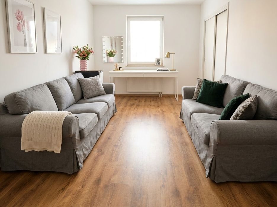 Zestaw Sof IKEA EKTORP (3-osobowa + 2-osobowa) – Szare