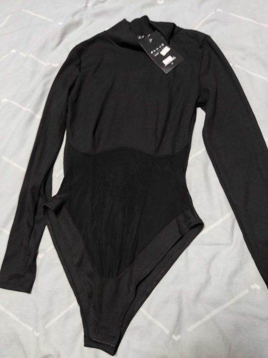 Czarne nowe body z siateczką 36/S