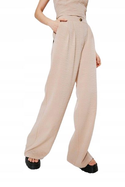 Nasty gal czarne spodnie damskie proste 32 ody