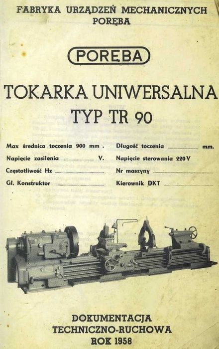 Tokarka TR 90 DTR