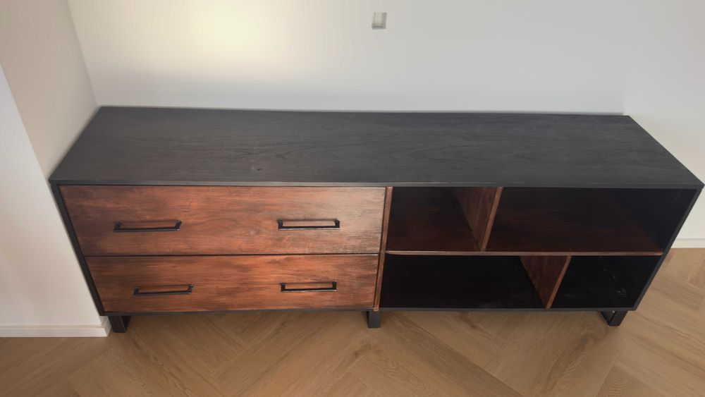 Szafka komoda vintage RTV drewno 170x60x40