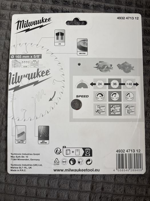Tarcza do drewna Milwaukee 165 mm 5/8 40 HW