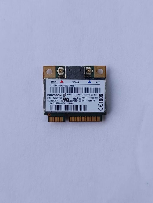 Модем 3G Ericsson H5321 Mini PCI 3G/HSPA+ GPS (04W3786 60Y3297) Z3G010