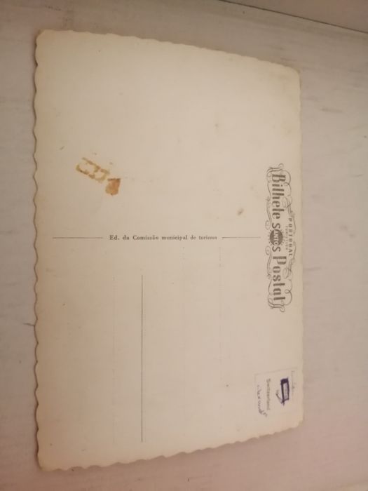 Bilhete Postal antigo (preto e branco) | Pormenor Mosteiro Sto Tirso