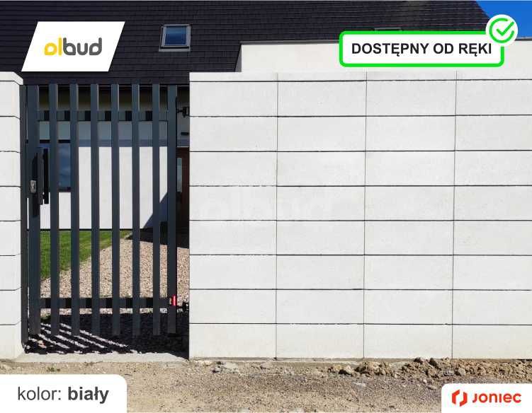 Bloczki ogrodzeniowe gładkie ROMA HORIZON ONYX, BIAŁY- Gdańsk kurier