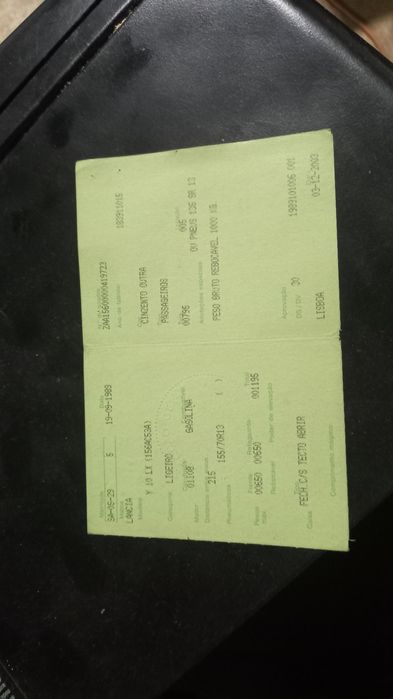 Lancia Y10 LX 1989 para peças, com chaves e documentos.