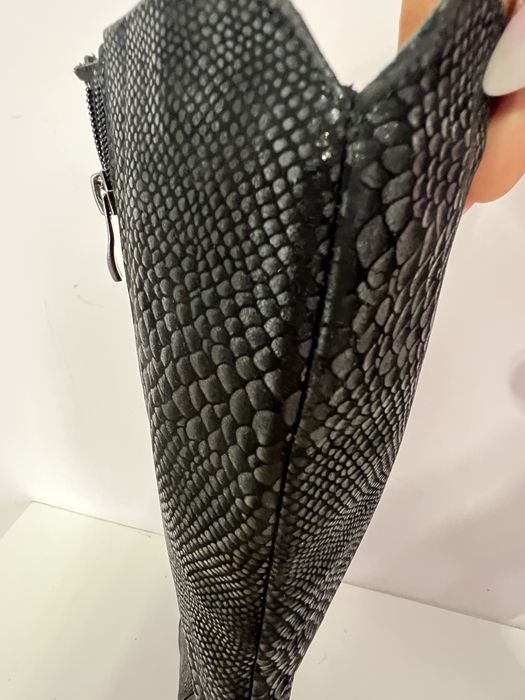 Kozaki czarne, skóra , r. 38