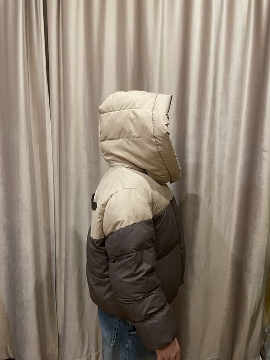 Зимова куртка дитяча, бежево-коричнева,140-146