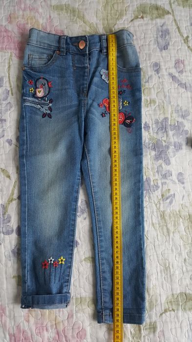 Spodnie jeansy z haftem George r.92-98 2-3lata