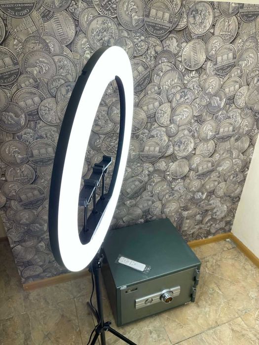 Профессиональная кольцевая лампа RL-21 54 см (3 крепления, пульт)