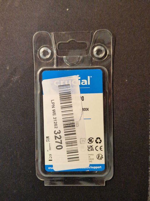 Memória RAM Crucial SO-DIMM 32GB DDR5 4800MHz CL40 (LAPTOP)