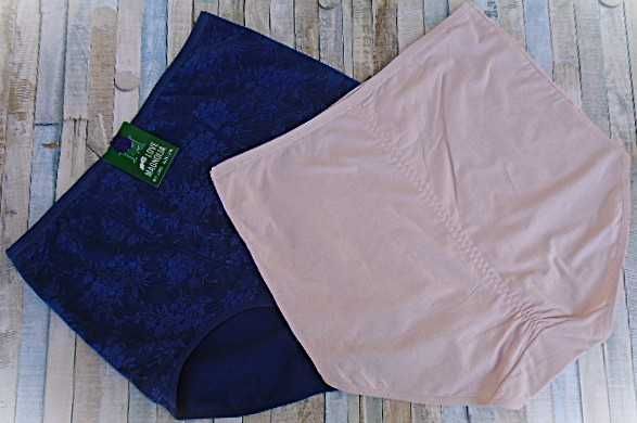 Magnolia /2 szt./ majtki bawełniane modelujące 8XL granatowe i pudrowe