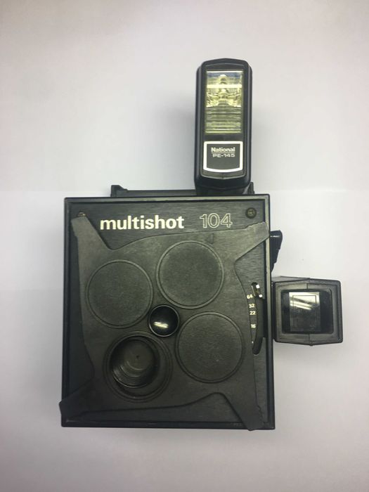 Polaroid schackman multishot 104 com disco, flash e cabo disparador64284472118146120