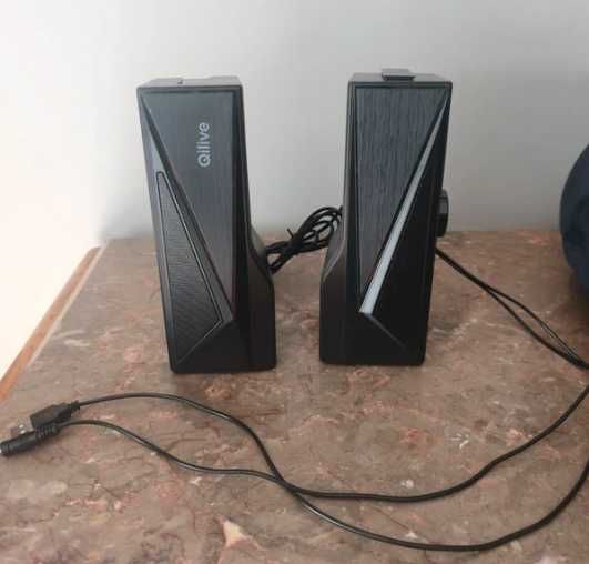 Colunas de som Qilive gaming c/ iluminação LED RGB dynamic