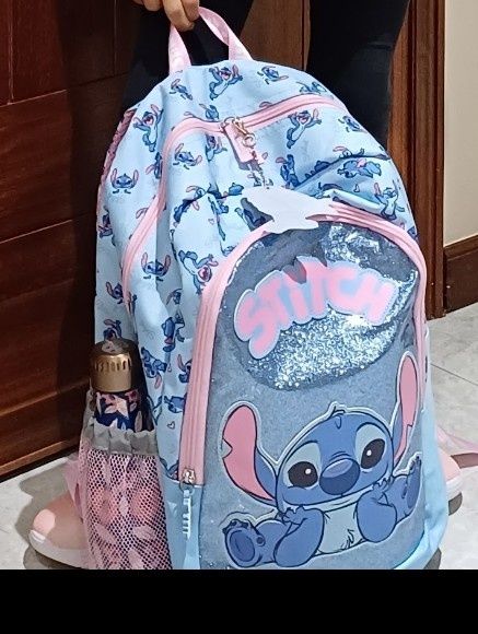 Mochila escolar e estojo