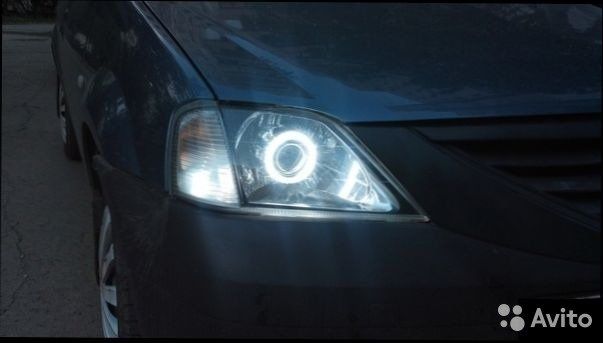 Новые фары с линзами Renault/Dacia Logan (Рено логан)