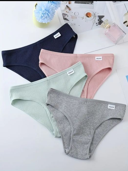 Труси жіночі L, в рубчик, бавовна, нові.