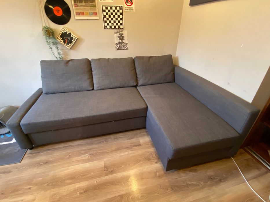 Rogówka / kanapa IKEA FRIHETEN szara / pojemnik na pościel
