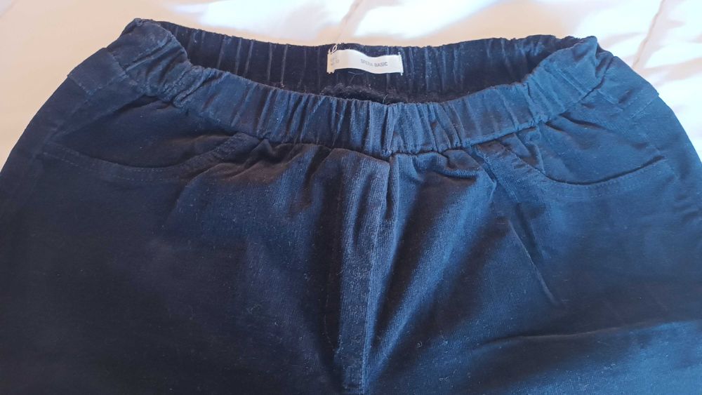 Jeggings em bombazine preta
