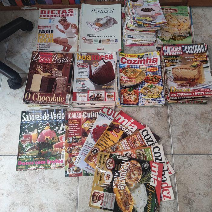 Revistas culinária e receitas +- 200 unidades