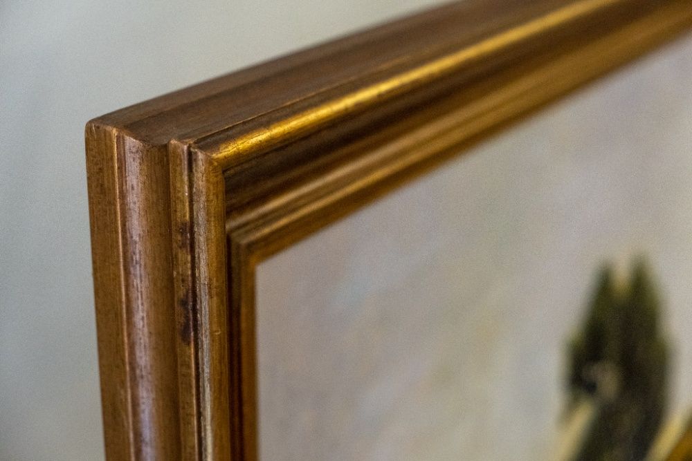 Pintura a óleo "Paisagem rural"