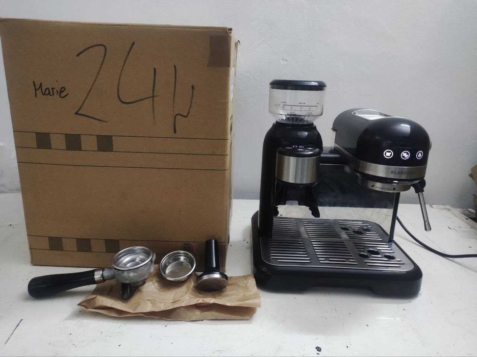 Кофеварка с кофемолкой ріжкова кавоварка Klarstein Bella Café 20 бар
