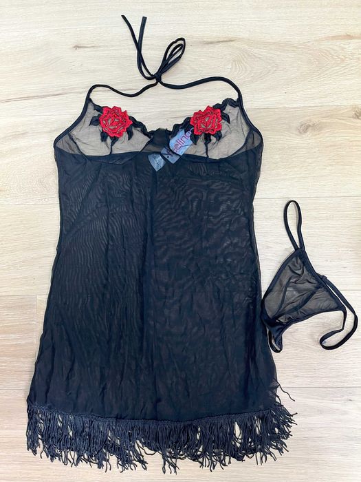 koronkowa koszulka nocna + stringi