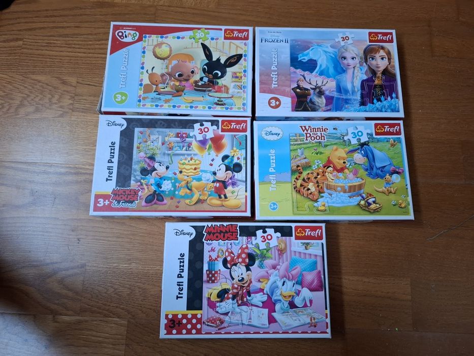 Puzzle 30 elementów 5 sztuk