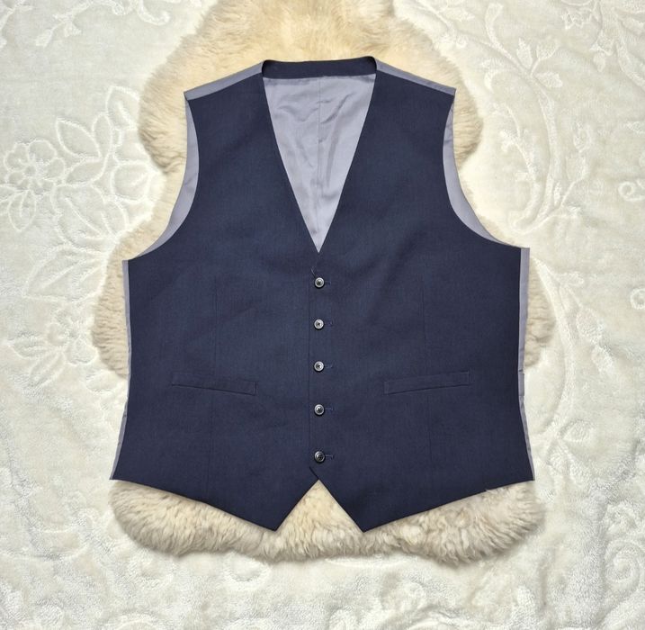 Kamizelka garniturowa XL Granatowa Burton Menswear London