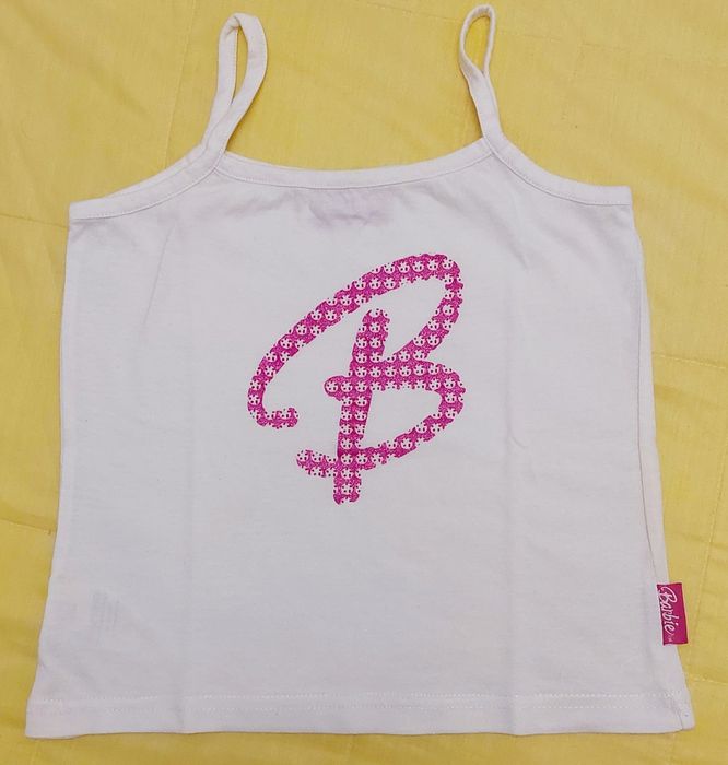 T-shirt de alcinhas, da BARBIE, p/menina