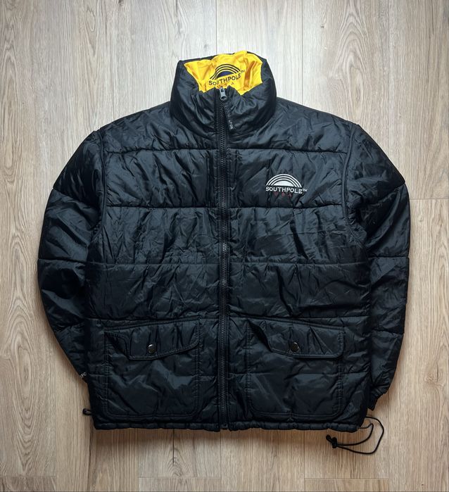 SouthPole Usa Vintage Męska Dwustronna Kurtka Puchowa Down Jacket