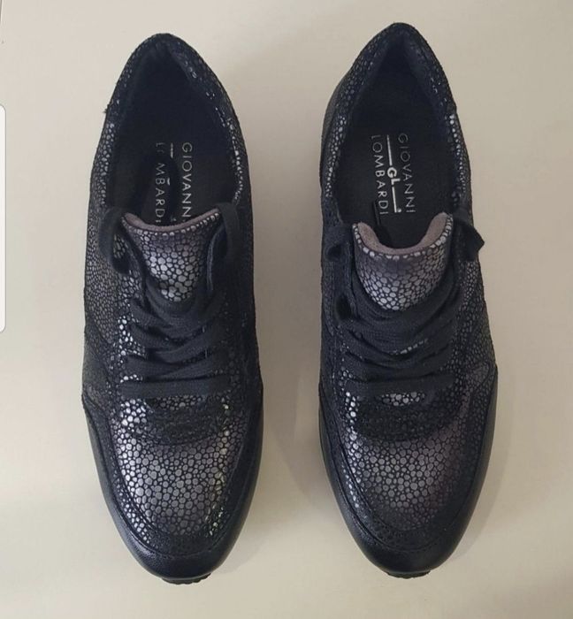 Кожаные кроссовки giovanni lombardi сникерсы кеды новые 40 размер