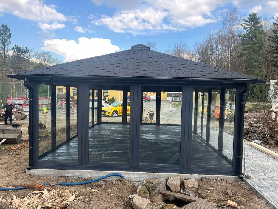 Altana altanka ogrodowa drewniana Ogród Zimowy A4 6m x 4m Full Glass!