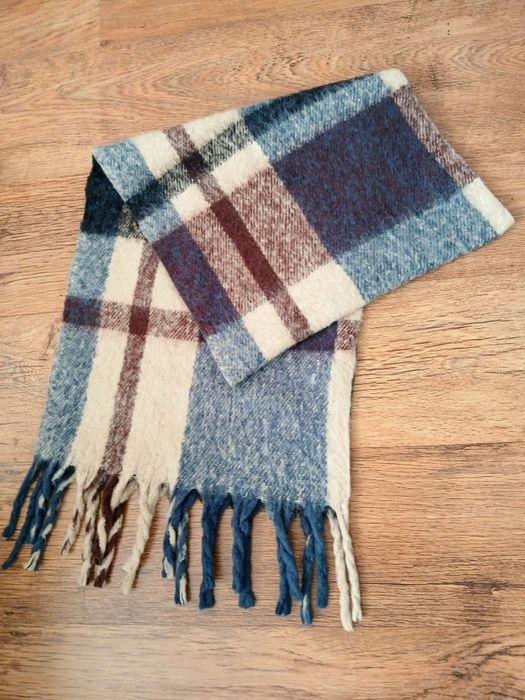 Szal szalik w kratkę