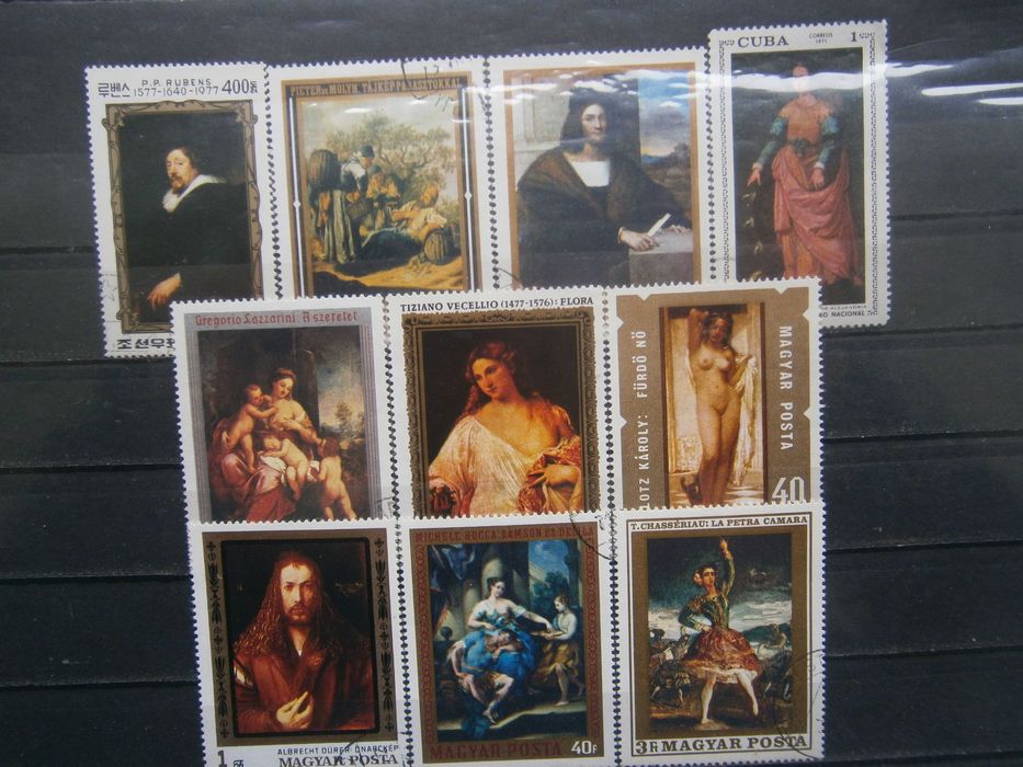 28 selos do tema Pinturas todos diferentes