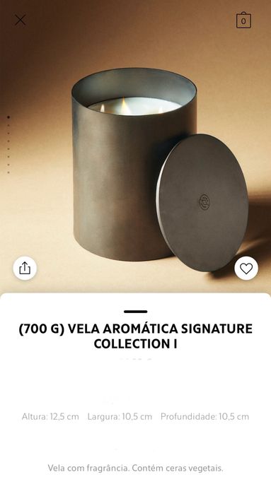 (700 G) Vela Aromátuca SIGNATURE COLLECTION I Zara Home NOVO