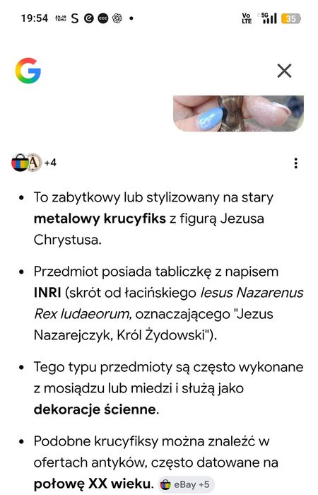 Krzyż z Jezusem zabytkowy