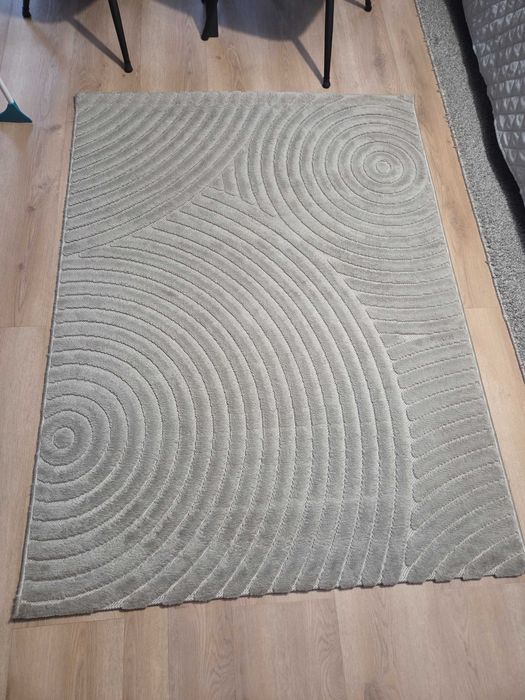 Dywan Kordoba Grey Omega szary geometryczny koła 160x120 cm