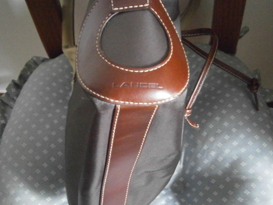 Mala original LANCEL, castanha, com dustbag (c/NOVA)