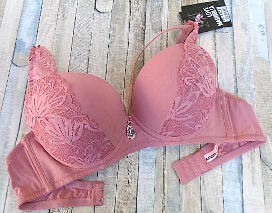 Magnolia /  zmysłowy biustonosz 75C  indyjski róż  ramiączka straps