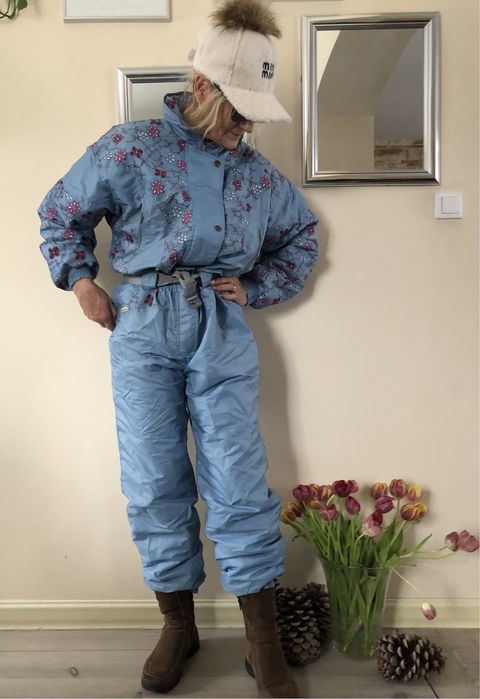 Superstylowy kombinezon narciarski retro vintage