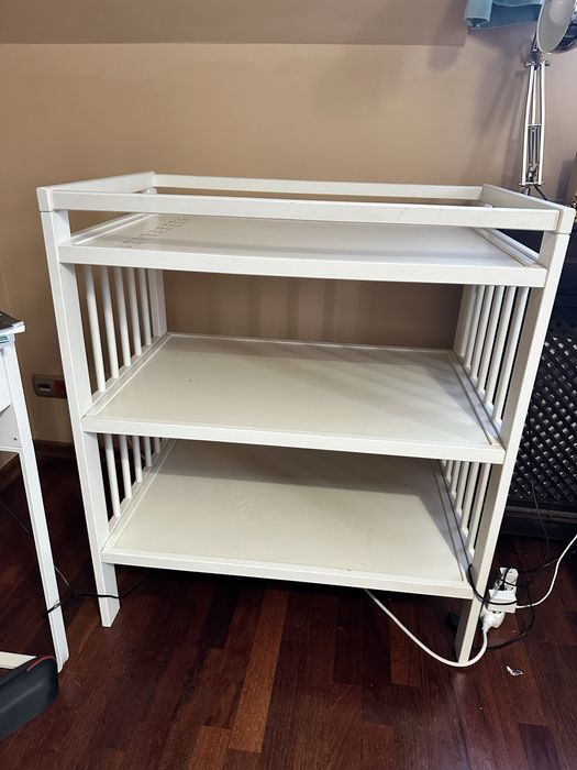 GULLIVER Stół do przewijania, biały IKEA, przewijak, szafka na zabawki