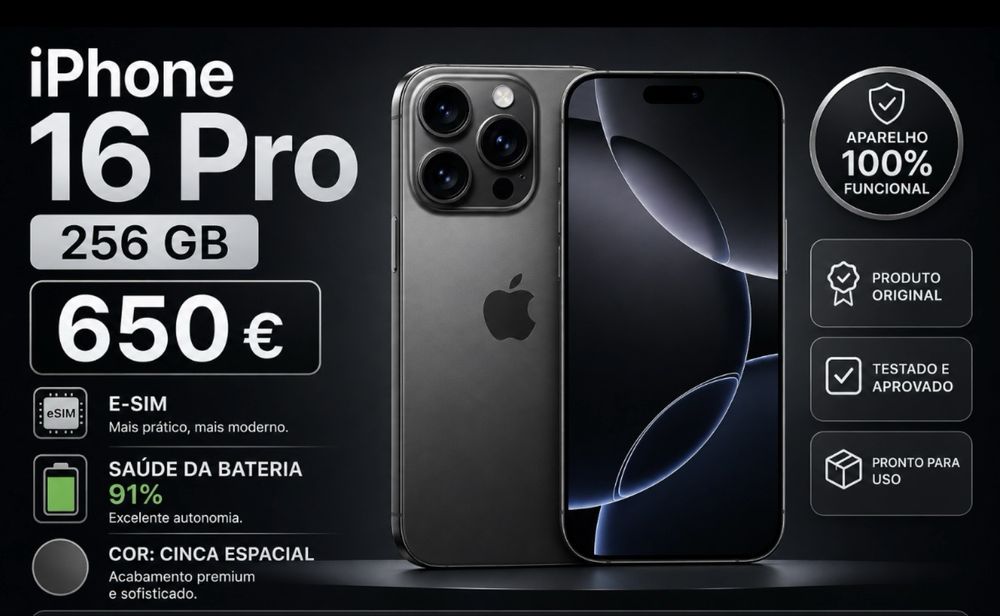 Iphone 16pro 256 impecavel