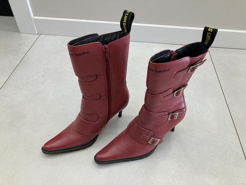 Buty na obcasie PEPE JEANS LONDON - rozmiar 36 czerwone - jak nowe!
