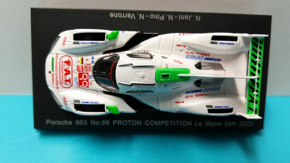 Porsche 963 #99 Proton / 24h Le Mans 2025 /Miniatura Spark escala 1/64