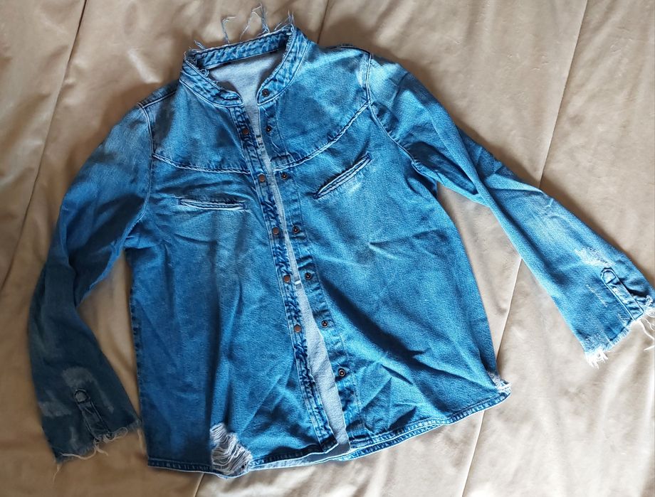 Camisa de ganga tamanho S