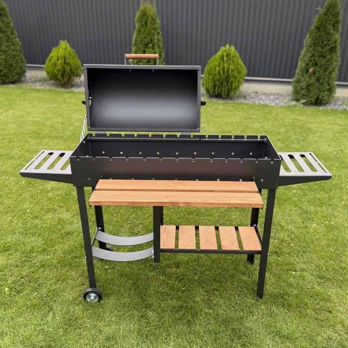 Мангал гриль барбекю BBQ товстий метал з кришкою піч під казан АКЦІЯ!!
